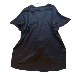 Victoria's Secret Women’s Black Satin Short Robe String Tie Waist Ruffle Sleeves